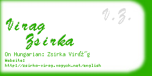 virag zsirka business card